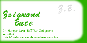 zsigmond bute business card